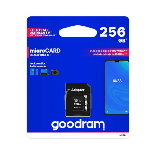 karta pamięci goodram 256gb + adapter class 10 m1aa-2560r12