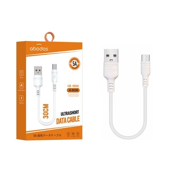 abados kabel usb micro usb biały 30cm 5a box