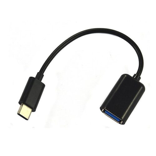 economy adapter host otg usb typ c typ-c przejściówka czarny