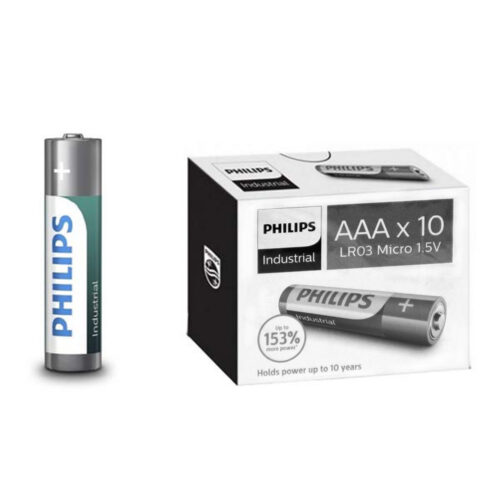 bateria alkaliczna philips aaa alkaline lr03i10c/ 10szt industrial
