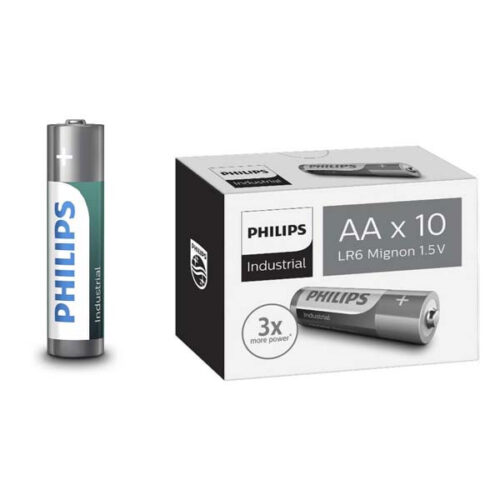 bateria alkaliczna philips typu aa lr6i10c/10 10szt industrial