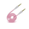 kabel jack wtyk-wtyk 0,9m płaski różowy 3,5 cala pink