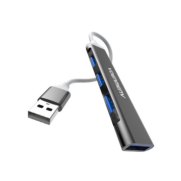 hub usb 4xusb denmen czarny aluminium du17