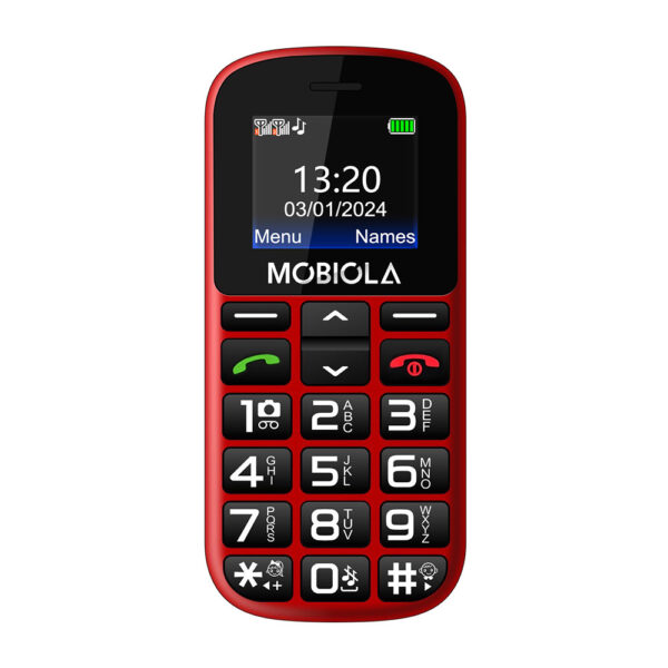 telefon gsm mobiola mb200 2g telefon dla seniora czerwony