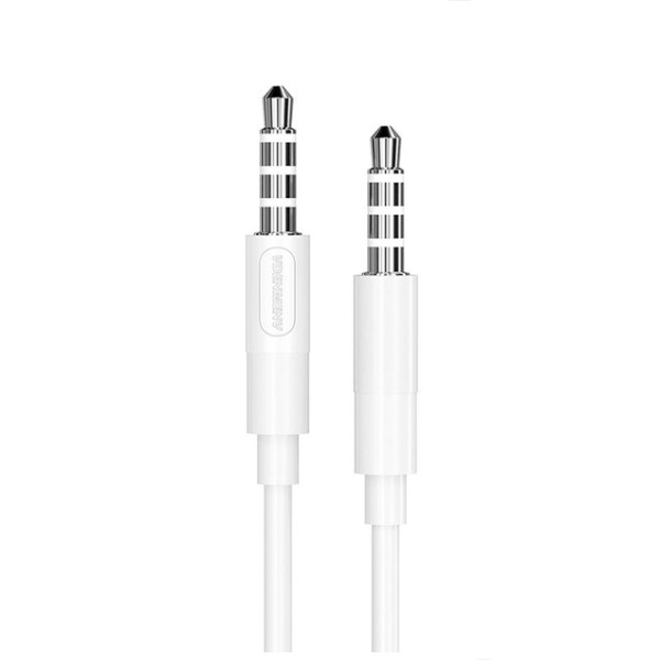 denmen kabel jack 3.5 cala - jack 3.5 cala 1m biały dx01w