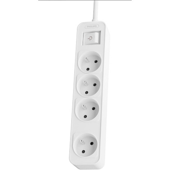 przedłużacz sieciowy philips listwa zasilająca biała 4 gniazda 1,5m chp2144w/60