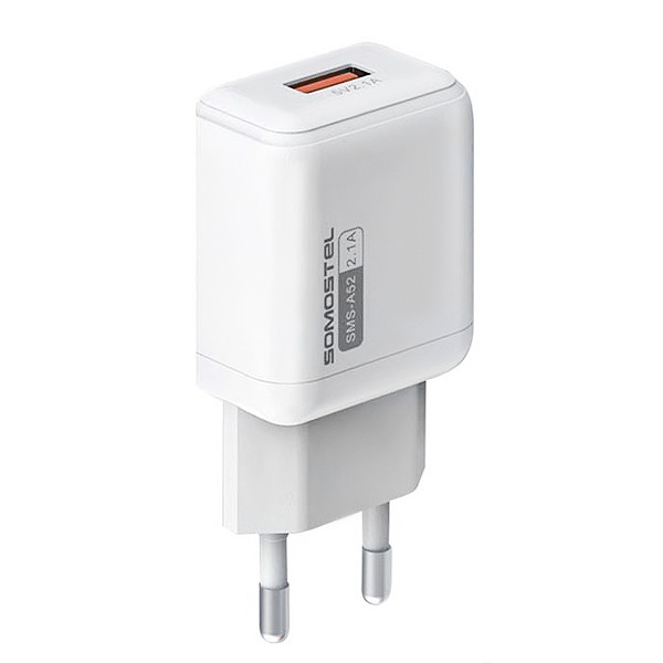 somostel ładowarka sieciowa usb 2.1a 10w biały sms-a52