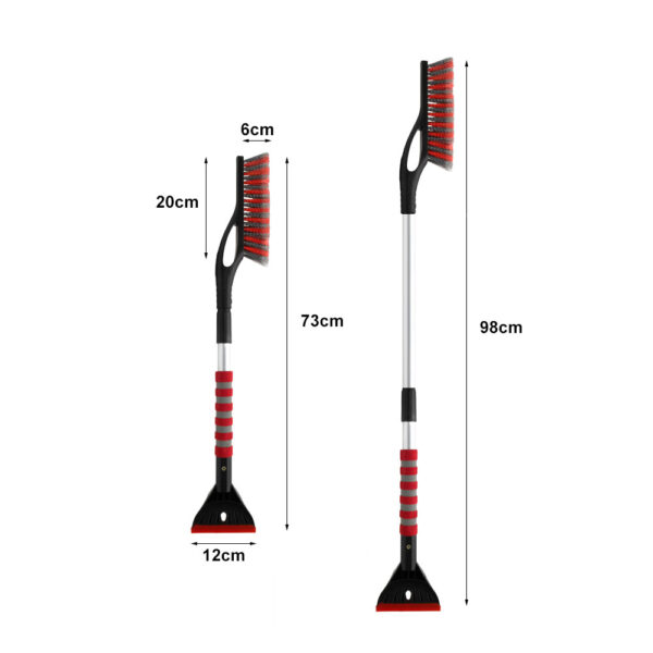 szczotko-skrobaczka teleskopowa do szyb śniegu lodu 73/98 cm