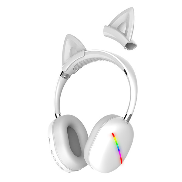 somostel słuchawki bluetooth nauszne cj17 bt 5.0 biały stero sms-cj17