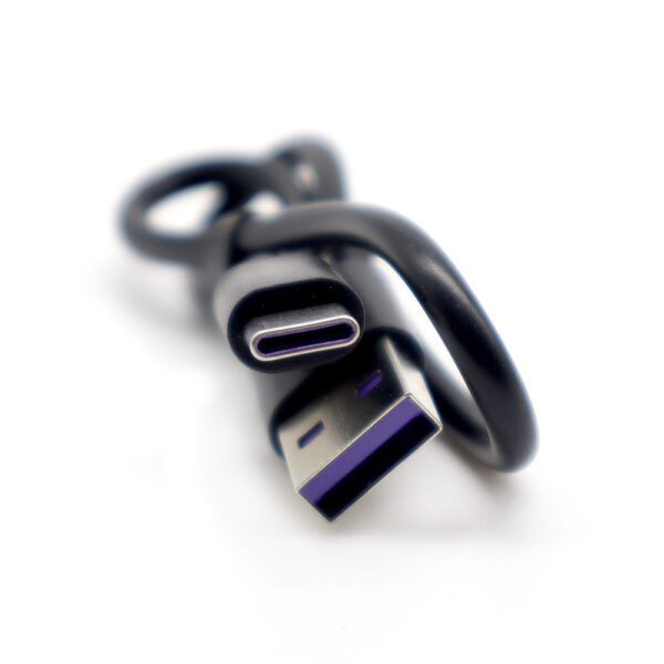 economy kabel usb typ-c 5a czarny 30cm