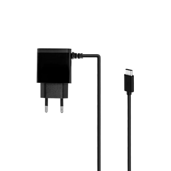 denmen ładowarka sieciowa dc09t usb + kabel typ-c 2.4a 12w czarny dc09t-w
