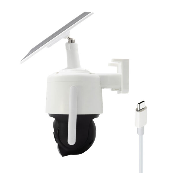 vision kamera solarna obrotowa zewn.ltc biała ip66 ptz wifi ip 3 mpix panel 3w usb-c 5v aku.9600mah 320* (app tuya/ios/android)