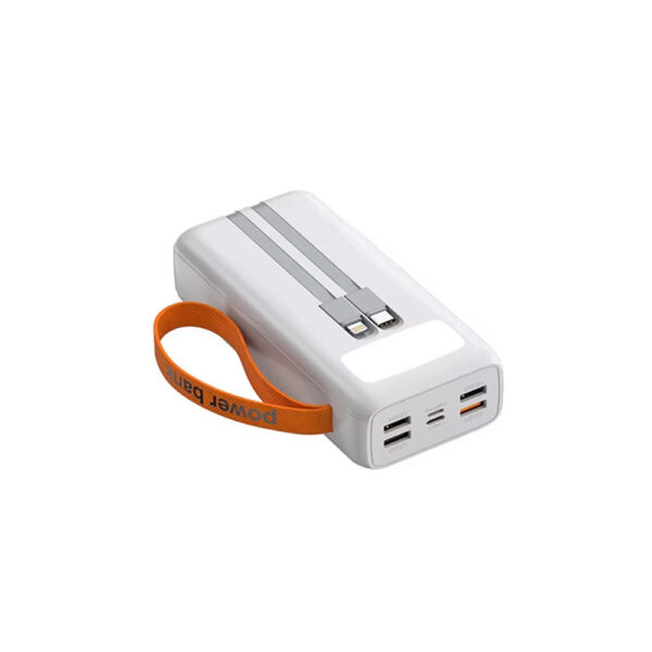 power bank denmen bateria awaryjna 30000mah biały dp31 usb + typ-c