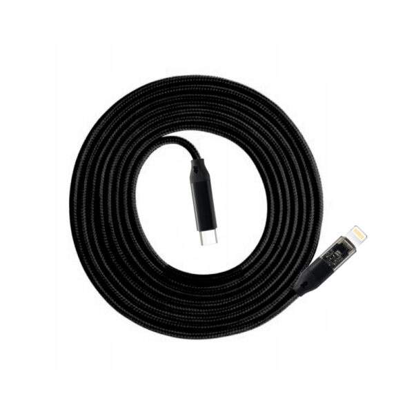 ecobox kabel szybkiego ładowania usb pd typ-c do lightning 27w czarny usb3.0
