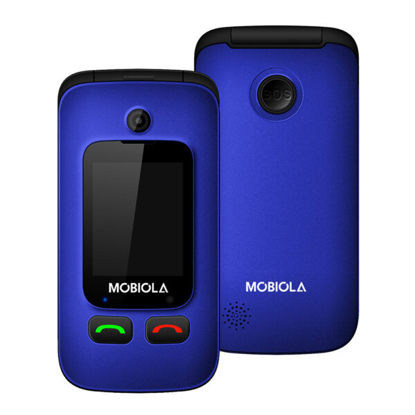 mobiola telefon dla seniora mb610 2g niebieski z klapką