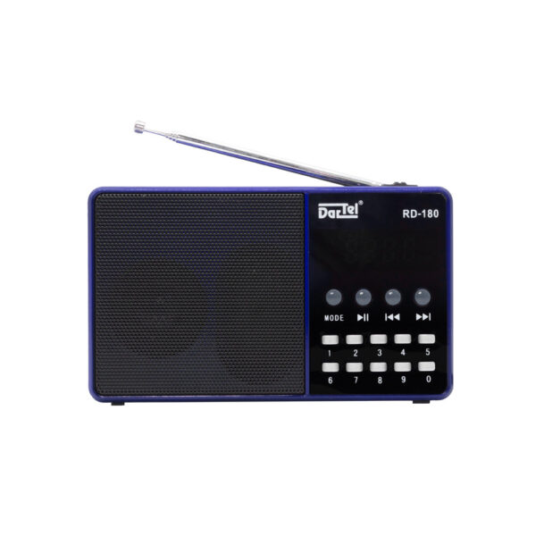 dartel przenośne radio analogowe z funkcją bluetooth rd-180 niebieskie