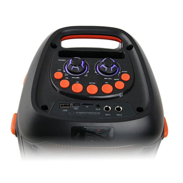esperanza głośnik bt fm led rgb karaoke singer