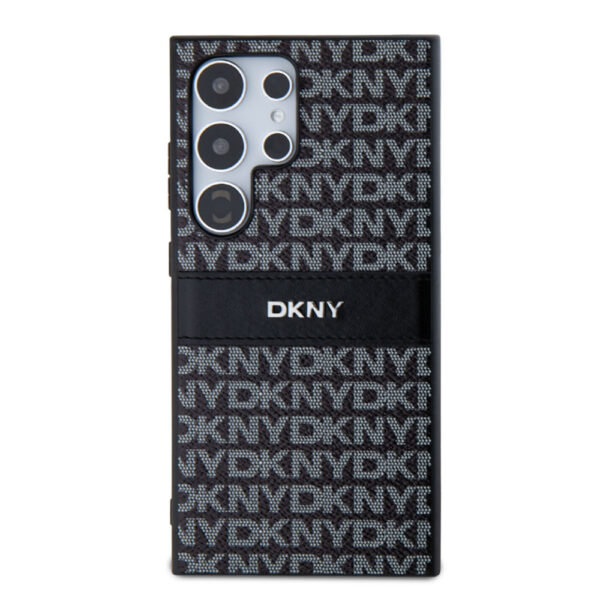 dkny pc/tpu repeat pattern tonal stripe case for samsung s24 ultra czarny