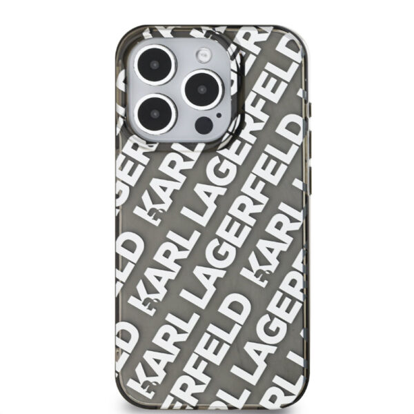 karl lagerfeld iml electroplated karl head case for iphone 15 pro szary