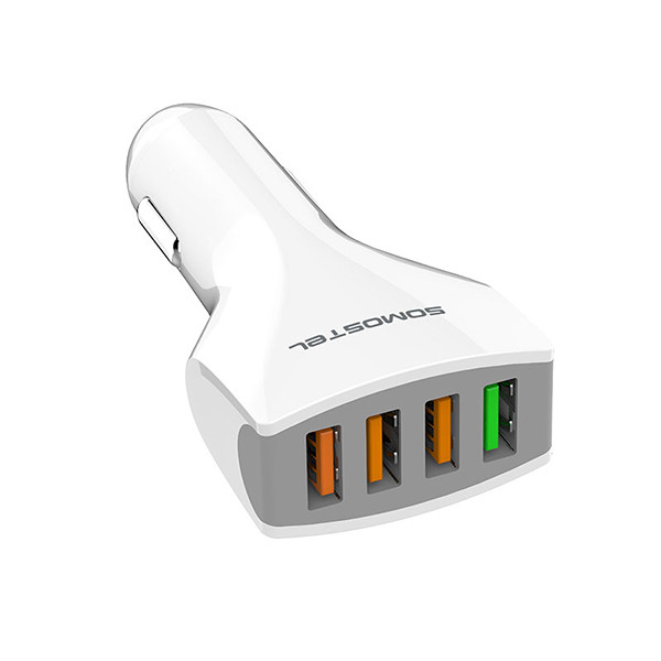 somostel ładowarka samochodowa 4xusb 5.4a quick charge qc3.0 biały sms-a66