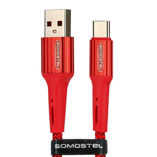 somostel kabel usb - microusb 3.6a 30w 1m quick charge qc3.0 czerwony sms-bw06