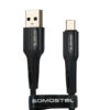 somostel kabel usb micro usb 3.6a czarny 6a qc 3.0 1m sms-bw06