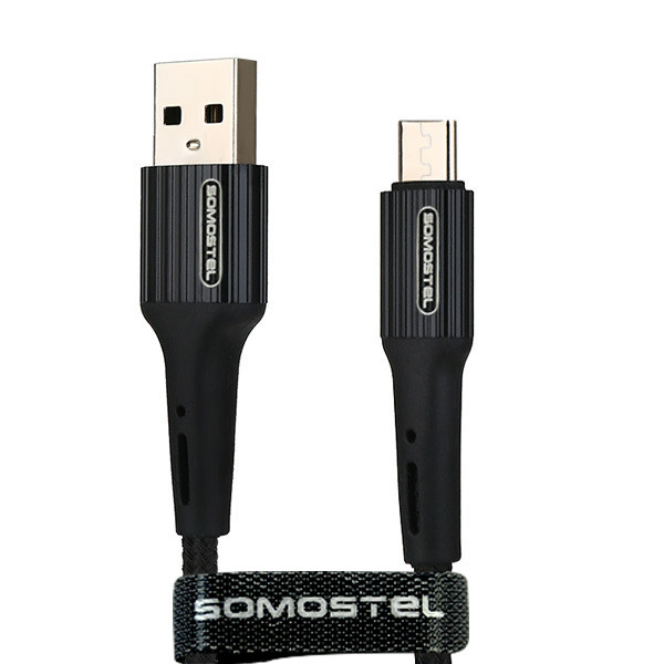 somostel kabel usb micro usb 3.6a czarny 6a qc 3.0 1m sms-bw06