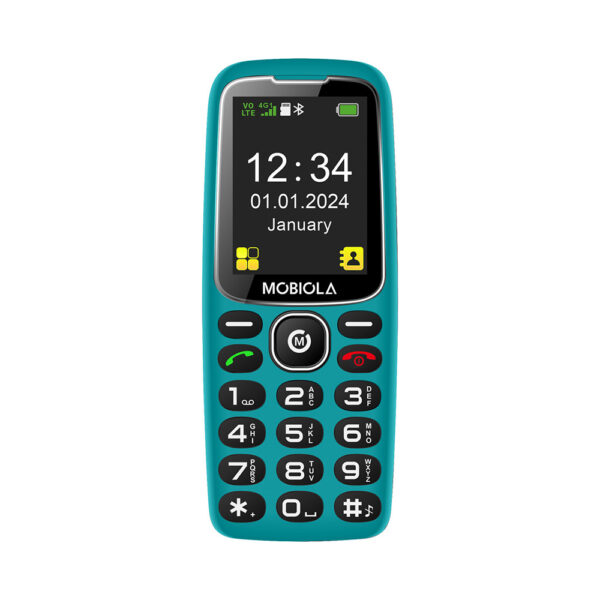 telefon gsm mobiola mb4120 4g telefon dla seniora turkusowy