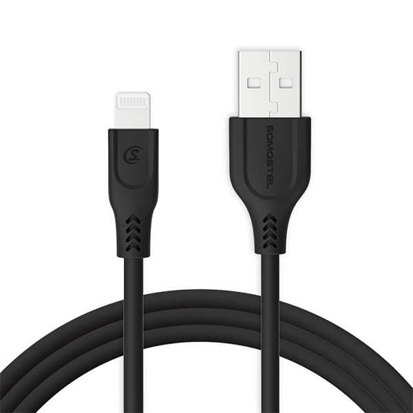somostel kabel usb - lightning 3.1a 30w 1m quick charge qc3.0 czarny powerline sms-bt09