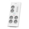 przedłużacz sieciowy philips listwa zasilająca przepięciowa 6 gniazd + 5 usb 2m biała 16a spn7060wa