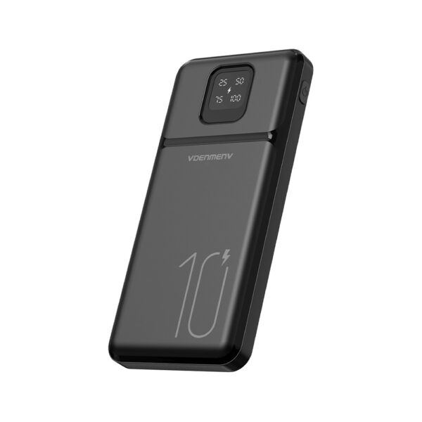 power bank denmen bateria awaryjna 10000mah czarny dp38 usb + typ-c