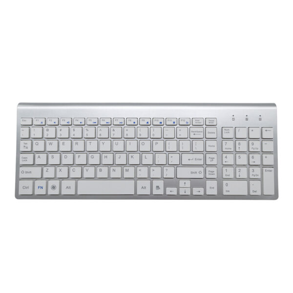 klawiatura + mysz optyczna bezprzewodowa srebrna imac zestaw