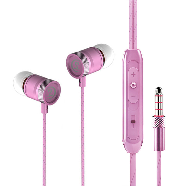 somostel słuchawki przewodowe douszne cs03 autentis sound jack 3,5mm różowy sms-cs03