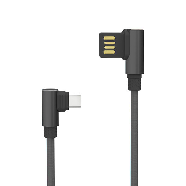 somostel kabel usb micro 2.1a czarny kątowy 2100mah quick charger qc 3.0 1m powerline sms-bw01
