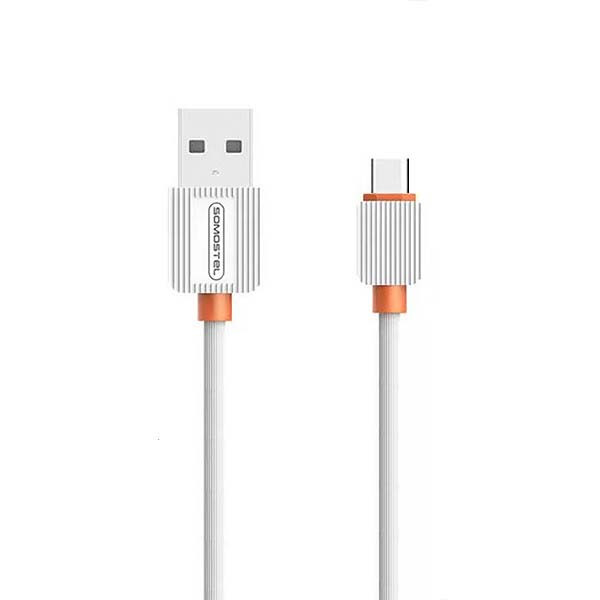somostel kabel usb - typ-c 2a 20w 1m quick charge qc3.0 biały powerline sms-bp03