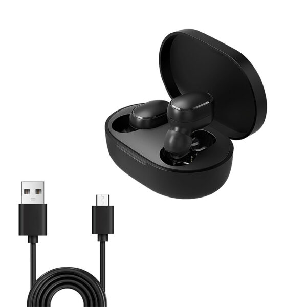 ecobox słuchawki bluetooth a6s airdots czarne tws v5.1