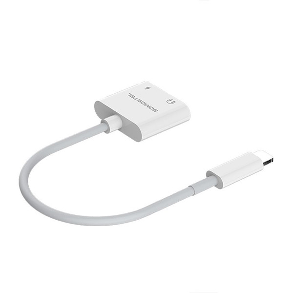 adapter hf iphone somostel biały sms-bz03 audio jack + zasilanie ver bt