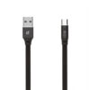 kabel usb typ-c 2.4a somostel czarny 2400mah quick charger qc 3.0 1m usb-c płaski sms-bw04