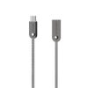 kabel usb typ-c 2.4a somostel srebrny 2400mah quick charger qc 3.0 1m powerline sms-bj01 usb-c metal