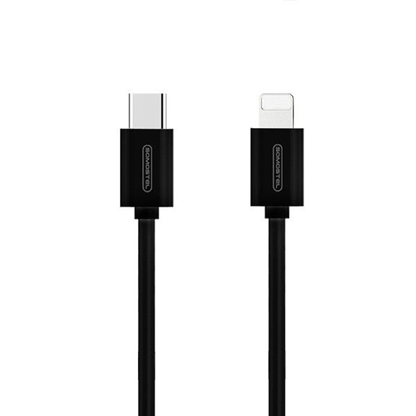 kabel usb iphone do typ-c 5a 20w somostel czarny 5000mah power delivery 1.2m pd sms-bt10 fast usb-c