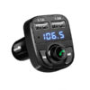 ecobox transmiter fm bluetooth uniwersalny + ładowarka 3,1a zestaw głośnomówiący fm x8 czarny