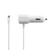 ładowarka samochodowa 2a biała vega faston iphone + usb 2000ma
