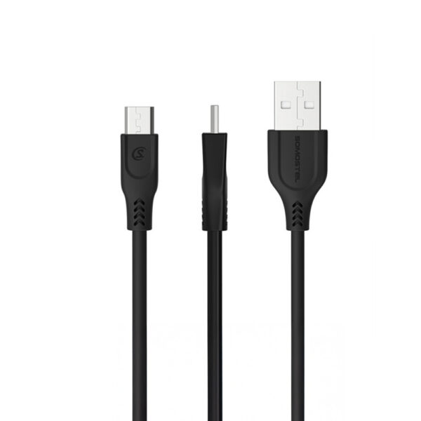 kabel usb micro somostel 30w czarny quick charge sms-a89 1m