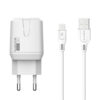 somostel ładowarka sieciowa usb + kabel usb - lightning 3a 18w 1m quick charge qc3.0 biały sms-q02
