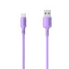 somostel kabel usb - typ-c 3.1a 30w 1.2m quick charge qc3.0 fioletowy powerline sms-bp02