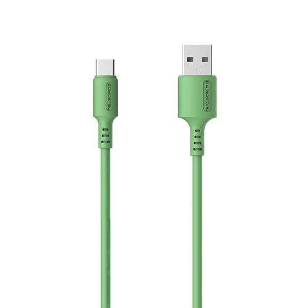 somostel kabel usb - typ-c 3.1a 30w 1.2m quick charge qc3.0 zielony powerline sms-bp02