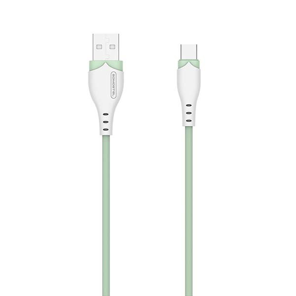 somostel kabel usb - typ-c 2.1a 20w 1.2m quick charge qc3.0 zielony powerline sms-bp04