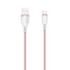 somostel kabel usb - typ-c 2.1a 20w 1.2m quick charge qc3.0 różowy powerline sms-bp04