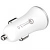 somostel ładowarka samochodowa usb + kabel usb - lightning 3a quick charge qc3.0 biały sms-a46