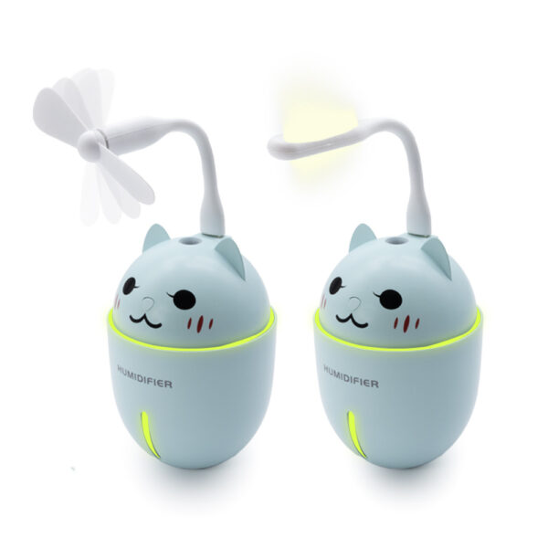 ecobox dyfuzor zapachowy - nawilżacz ultradzwiękowy kitty 4w1 led niebieski